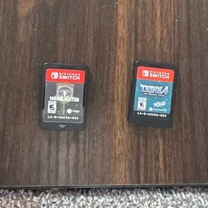 Nintendo Switch Game Cartridge Duo - moonlighter and trine 4.